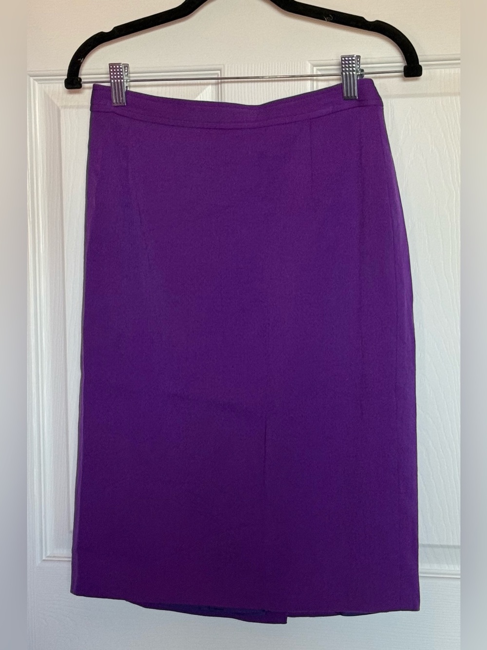 Valentino Vintage Wool Purple Pencil Skirt